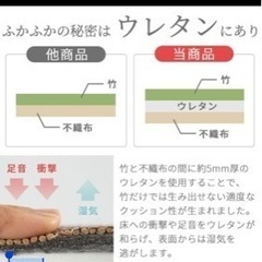 竹ラグ　75%引き！竹カーペット　涼しい　200×300cm ブラウンの画像