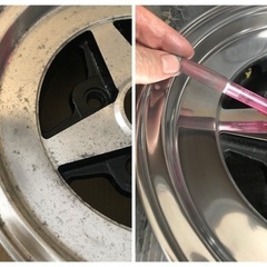 腐食ホイール研磨　バフ掛け　ガリ傷　傷　サニトラ　旧車　スカイラ...