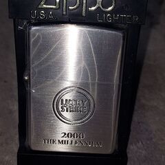 ラッキーストライク、ジッポーライター❗Zippo❗未使用❗喫煙タバコLUCKY STRIKE❗Millennium