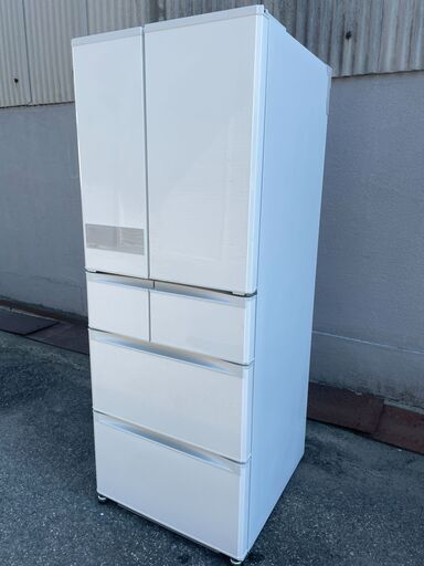 ★動作〇 清掃済 保証有★ 冷凍冷蔵庫 MR-JX47LTE-W 470L 2021年製 タッチパネル  #フレンチドア  #6ドア  高さ1696 × 幅650 × 奥行699 mm 冷蔵庫