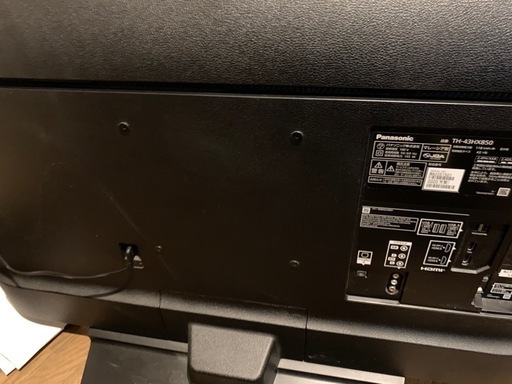 取引中　パナソニック 43インチ 4Kダブルチューナー内蔵 液晶テレビ ビエラ 転倒防止スタンド搭載TH-43HX850 2021年製