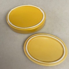 美品 陶器 小物入れ 小皿 チョコレート入れ パスカルカフェ 日本橋 黄色 北欧の画像