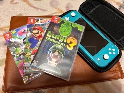 Nintendo Switch Lite ターコイズ と カセット3つ