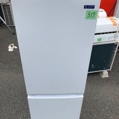 NO 317 🌈福岡市内配送設置無料✨🌈　2021年 ヤマダ電機 2ドア冷蔵庫 (156L・右開き) ホワイト YRZF15G1