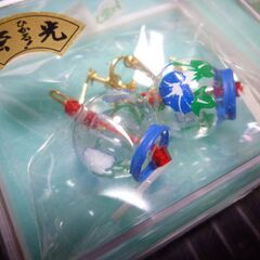 （管理－B3)ガラス細工風鈴イヤリング未使用品　購入は２個以上でお願いいたします。の画像