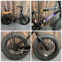 BRONX ファットバイク ブロンクス マウンテン 20BRONX-CUSTOM 20インチ 極太タイヤ  マットブラック×ブラックリム ビーチクルーザーの画像