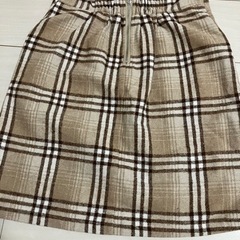 新品☆チェックスカート＋おまけポーチ付の画像