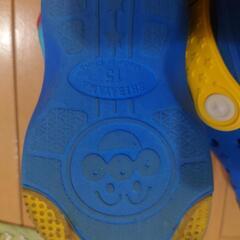 ★アンパンマン　クロックス風サンダル　青　15cmの画像