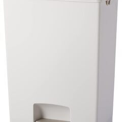 フタ付きゴミ箱 エバンペダルワイド 軽いペダル 45L 白 奥行スリム アスベル A6006の画像