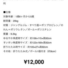ジャングルジム　ワンワンとうーたん折りたたみロングスロープジムEXの画像