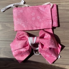 浴衣 帯 リボン 帯板 帯芯 ピンク 夏祭り 花火大会 和装 着物 華姿の画像