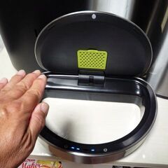 大型センサーゴミ箱　ステンレス外装　中古の画像