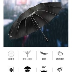 折りたたみ傘　日傘　収納袋付き　紫外線カット　uvカット　ワンタッチ式の画像