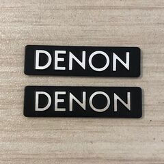 DENON デノン デンオン アルミ エンブレム プレート シルバー/ブラックの画像