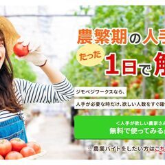 農繁期の人手不足を1日で解消！『ジモべジワークス』で農家さん募集中！