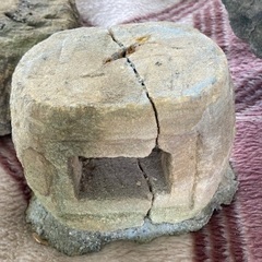 ◎最終お値下げしました【断捨離中】 早い者勝ち　 逸品 時代 石灯篭 石灯籠 立灯篭御影石出雲来待灯篭道祖神石仏庭園庭石坪庭鑑賞オブジェ茶人古田織部古民具盆栽蹲 の画像