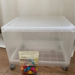 ☆受け渡し者決定☆【美品】無印良品☆キャスター付きワゴン（+ オ...