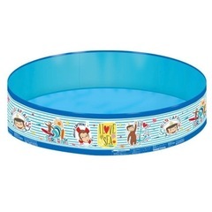 子ども プール ビニールプール ベランダ おさるのジョージ かんたんプール 空気入れ不要 夏休み 水遊びの画像