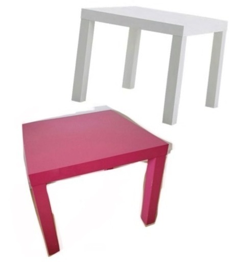 2個セット IKEA LACK ラック サイドテーブル ピンク 廃盤カラー 希少