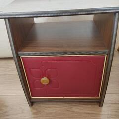  収納家具　電話台　(レトロ) 