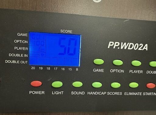 電池でのみ動作確認済 PENPEN PP.WD02A エレクトリックダーツボード 木製収納式 扉付 パーティーゲーム 現状品  札幌市白石区 白石店