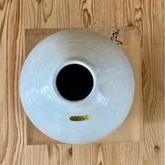 萩焼　花瓶の画像