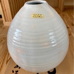 萩焼　花瓶の画像
