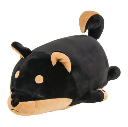 決まりました‼【新品】 黒柴 柴犬 クッション ぬいぐるみ マシュマロアニマル 全長約27cm ふわふわ もちもち