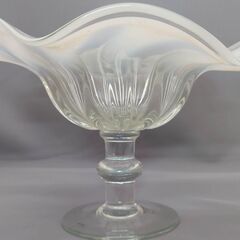 フラワー型コンポート皿　直径約27ｃｍ　高さ約18ｃｍの画像