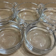 レトロ　HOYA グラス　5つセットの画像