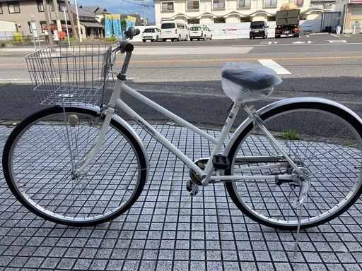 【27インチ自転車】変速なし　前後タイヤ、前カゴ、サドル新品❗️若林自転車　浜大津店　SALE中❗️