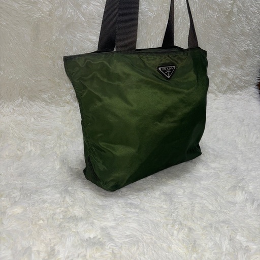 美品　PRADA プラダ　トートバッグ　ハンドバッグ　　ナイロン　三角ロゴ