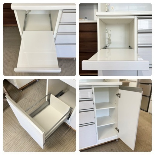 【川崎市宮前区リサイクルオフ】comfortable　レンジボード　背面パンチング加工 川崎市宮前区リサイクルオフ】comfortable レンジボード 背面