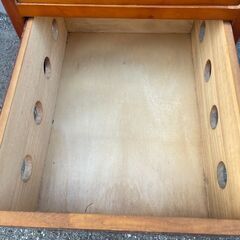 ★ 昭和 レトロ 風 家具 野菜 ストッカー ワゴン 80x30x40cm ゴロ付 引出 収納 4段の画像
