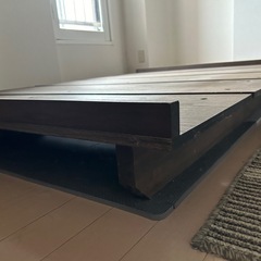 （受取人決定済）ダブルベットフレーム　木製　ローベッドの画像