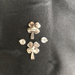 CHANEL/四葉のクローバーピアス/SV925の画像