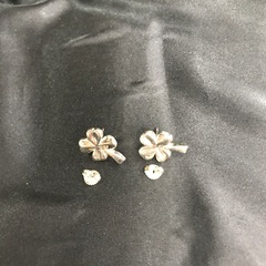 CHANEL/四葉のクローバーピアス/SV925の画像