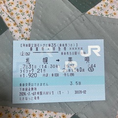 特急券　指定席