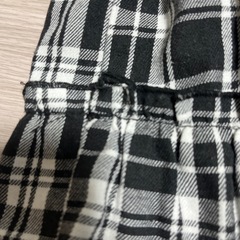 150子供服　スカート　チェック柄　かわいい　子供　小学生　ギャル　女の子　チェック　モノトーン　モノトーンの画像