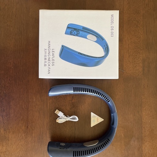 ハンギングネックファン DS-003 青色 産業・研究開発用品