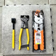 デッキ付きジョイントタイル 300角シェベル グレー 50枚程の画像