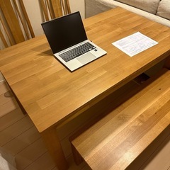 1xダインイングテーブル4人掛け135x80cm  Orzオーク...