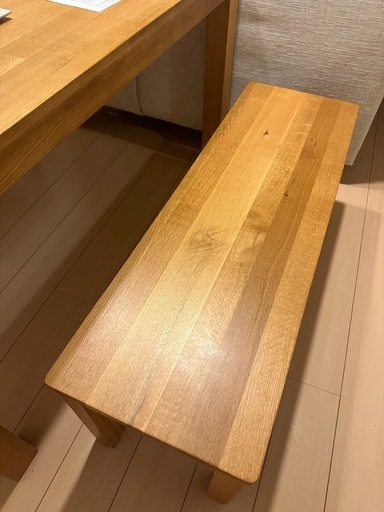 1xベンチ 110x36cm  Ciel オーク(中古)