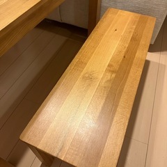 1xベンチ 110x36cm  Ciel オーク(中古)