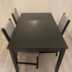 【値下げ】ダイニングテーブル　椅子3脚　セット