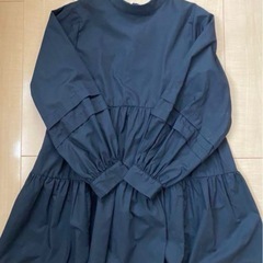 フリルワンピース　黒　Mの画像