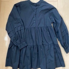 フリルワンピース　黒　Mの画像