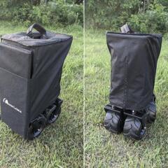 MOON LENCE キャリーワゴン 折りたたみキャリーカート 大容量156L 幅広大型タイヤ アウトドア キャンプ レジャー BBQ 運動会 耐荷重100kg ブラックの画像