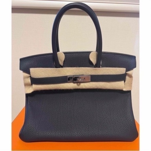 【新品未使用】エルメス　バーキン　ヴェルソ30 ブルーニュイ　オレンジポピー
