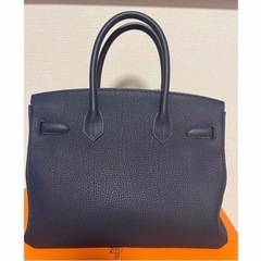 【新品未使用】エルメス　バーキン　ヴェルソ30 ブルーニュイ　オレンジポピーの画像